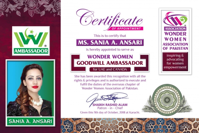 H.E.Sania-Ansari-Wonder-Women-Goodwill-Ambassador