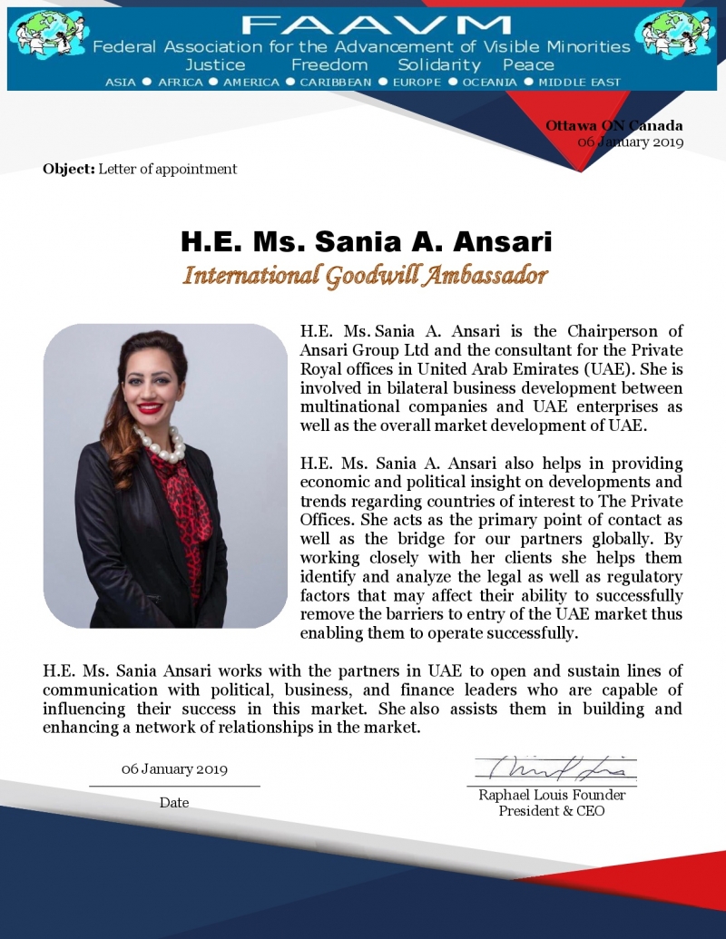 Ambassador H.E. Ms Sania A. Ansari Ansari Letter (UAE)-001 Ambassador H.E. Ms Sania A. Ansari Ansari Letter (UAE)-001